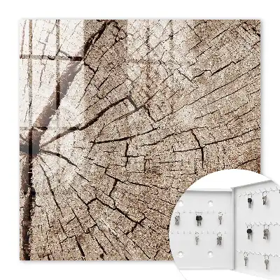 Wall mounted key box The wood grain radiates energy