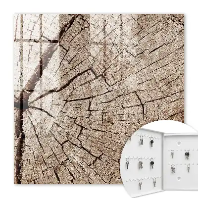 Wall mounted key box The wood grain radiates energy
