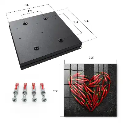 Wall mounted key cabinet Heart-shaped peppers