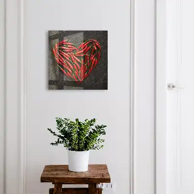 Wall mounted key cabinet Heart-shaped peppers