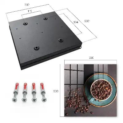 Decorative key box Coffee beans turquoise plate