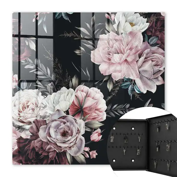 Key box for home Floral charm in a dark background