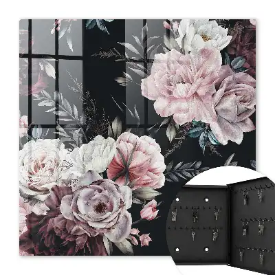 Key box for home Floral charm in a dark background