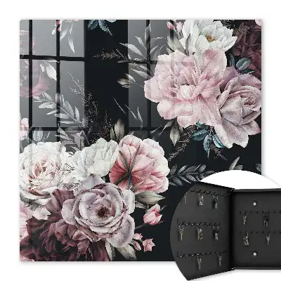 Key box for home Floral charm in a dark background