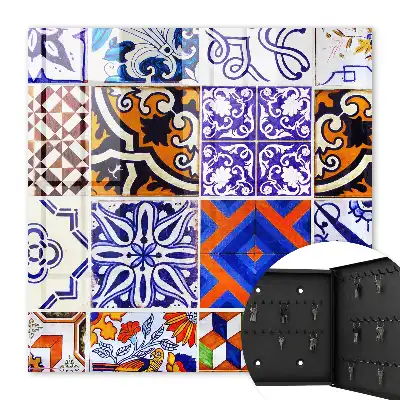 Key cabinet Colorful tiles inspired by traditions