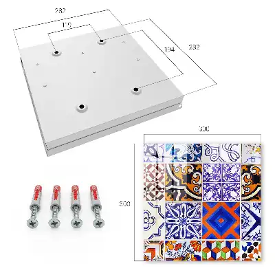 Key cabinet Colorful tiles inspired by traditions
