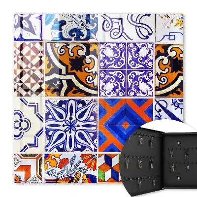 Key cabinet Colorful tiles inspired by traditions