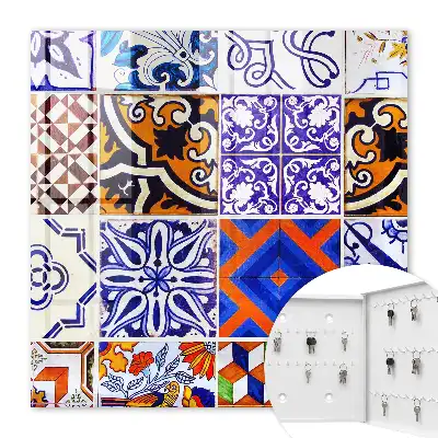 Key cabinet Colorful tiles inspired by traditions