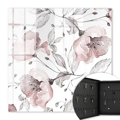 Wall mounted key box Romantic pattern in delicate pastels