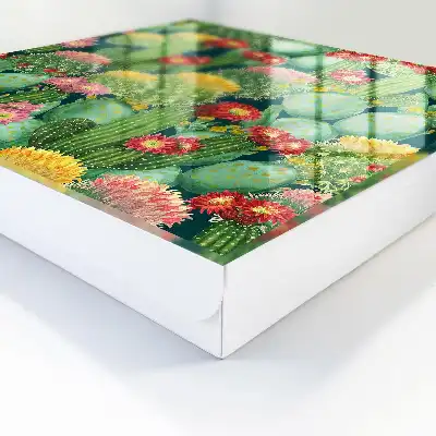 Decorative key box Colorful garden with a dark background