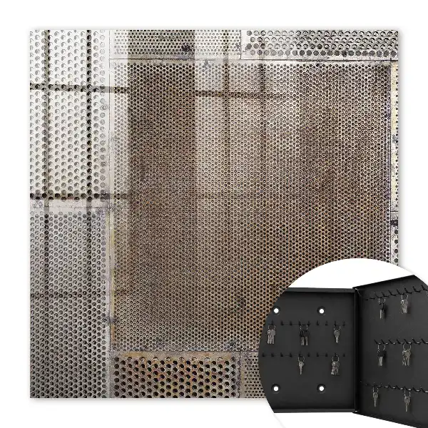 Wall mounted key cabinet Industrial design full of details