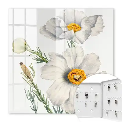 Wall mounted key box Flowers nature with greenery centers