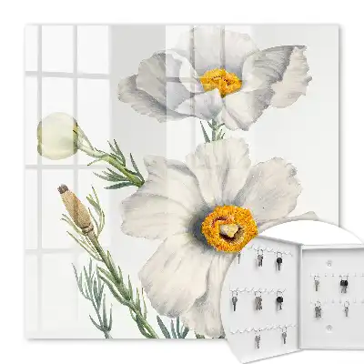 Wall mounted key box Flowers nature with greenery centers