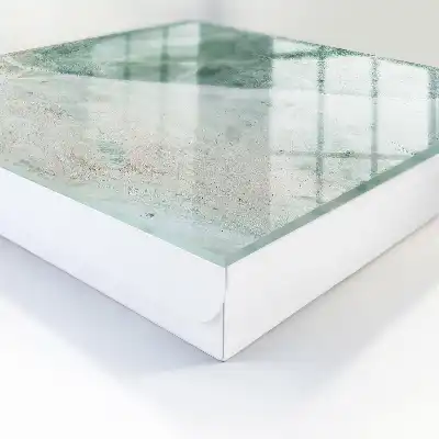 Wall Mounted Key Box with Marble Beige Accents