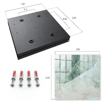 Wall Mounted Key Box with Marble Beige Accents