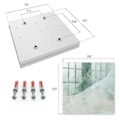 Wall Mounted Key Box with Marble Beige Accents
