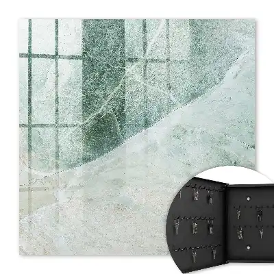 Wall Mounted Key Box with Marble Beige Accents