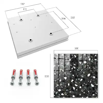 Key box for home Stylish mosaic in shades of gray