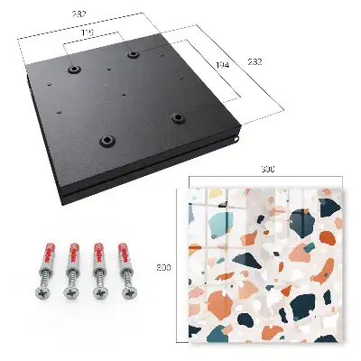 Wall mounted key box Colorful chaos in an abstract style