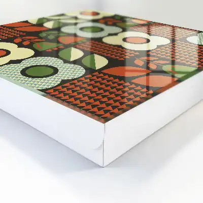 Decorative key box Cheerful geometric flower patterns