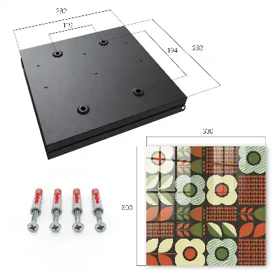 Decorative key box Cheerful geometric flower patterns