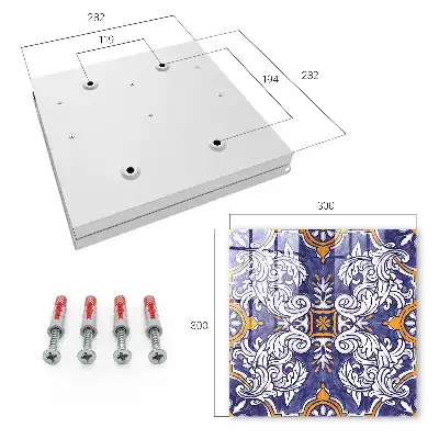 Wall mounted key box Plant ornament with motifs