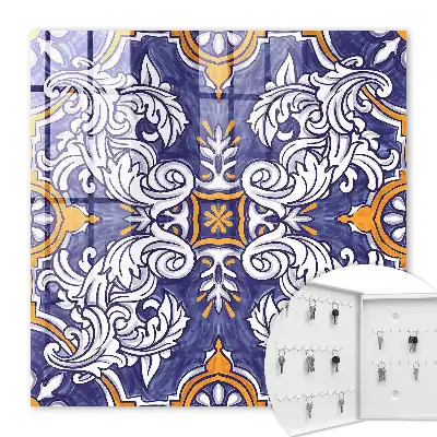 Wall mounted key box Plant ornament with motifs