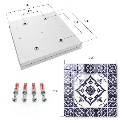 Wall mounted key cabinet Classic elegance with floral motifs