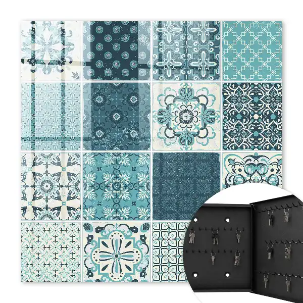 Key cabinet Retro mosaic with geometric patterns