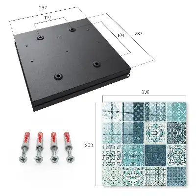 Key cabinet Retro mosaic with geometric patterns