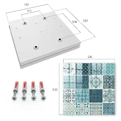 Key cabinet Retro mosaic with geometric patterns