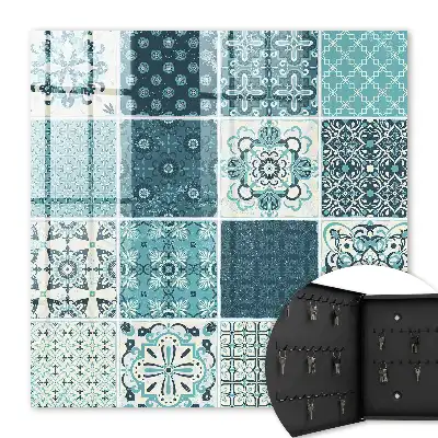 Key cabinet Retro mosaic with geometric patterns