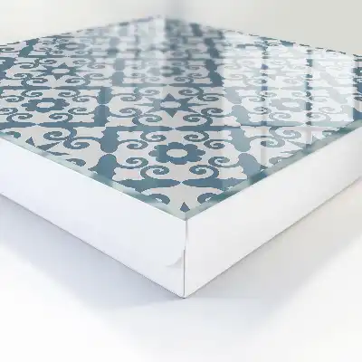 Decorative key box Geometric elegance in shades of blue