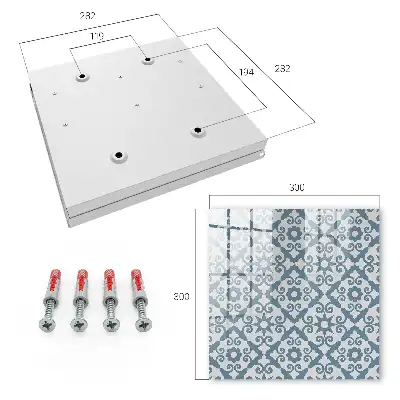 Decorative key box Geometric elegance in shades of blue