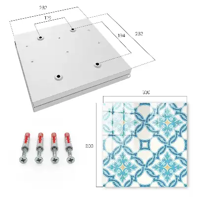 Decorative key box Decorative mosaic in shades of turquoise