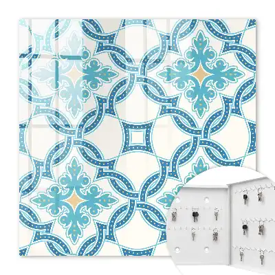 Decorative key box Decorative mosaic in shades of turquoise