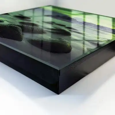 Key box for home Northern Lights on the rocky coast