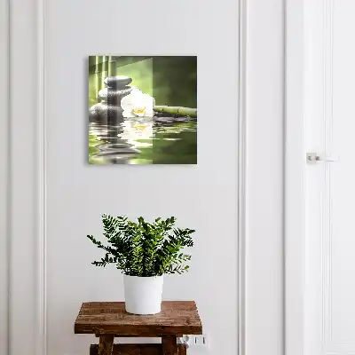 Decorative key box Orchid zen stones in water
