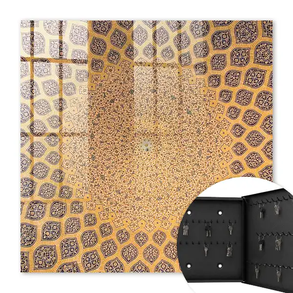 Wall mounted key box Geometric ornament full of details