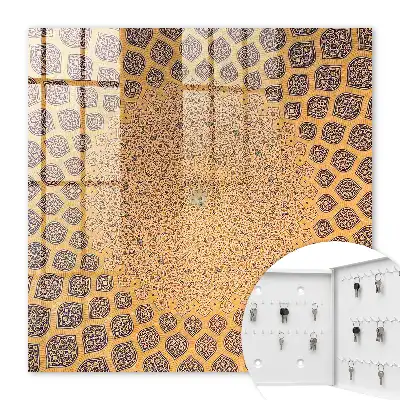 Wall mounted key box Geometric ornament full of details
