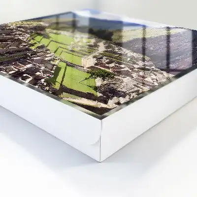 Key box for home Mountain town of stone buildings