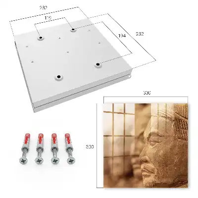 Wall mounted key cabinet Historical sculpture of clear details