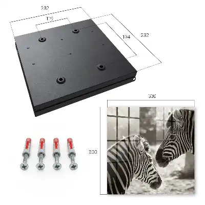 Key cabinet Zebras together in black and white harmony
