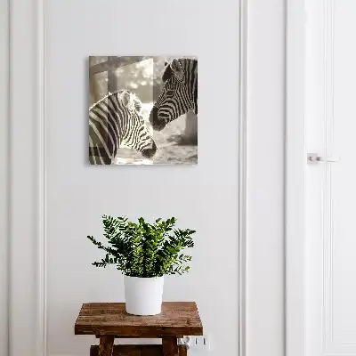 Key cabinet Zebras together in black and white harmony