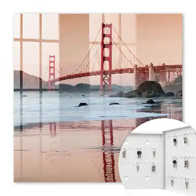 Sunset and Water Scene Wall Mounted Key Box