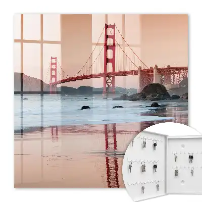 Sunset and Water Scene Wall Mounted Key Box
