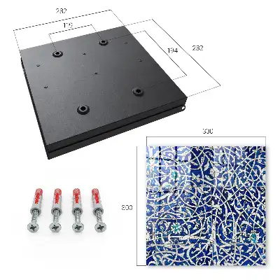 Decorative key box Blue arabesque pattern