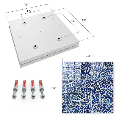 Decorative key box Blue arabesque pattern