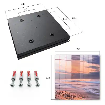 Wall mounted key cabinet Sunset over the sea