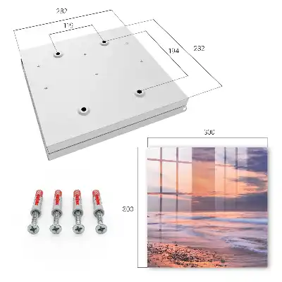 Wall mounted key cabinet Sunset over the sea